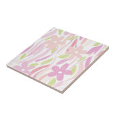 Pastell-Retro-Blumenmuster (10) Fliese (Seite)