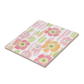 Pastell-Retro-Blumenmuster (1) Fliese (Seite)