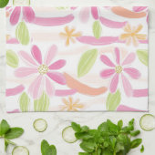 Pastell-Retro-Blumenmuster (2) Geschirrtuch (Gefaltet)