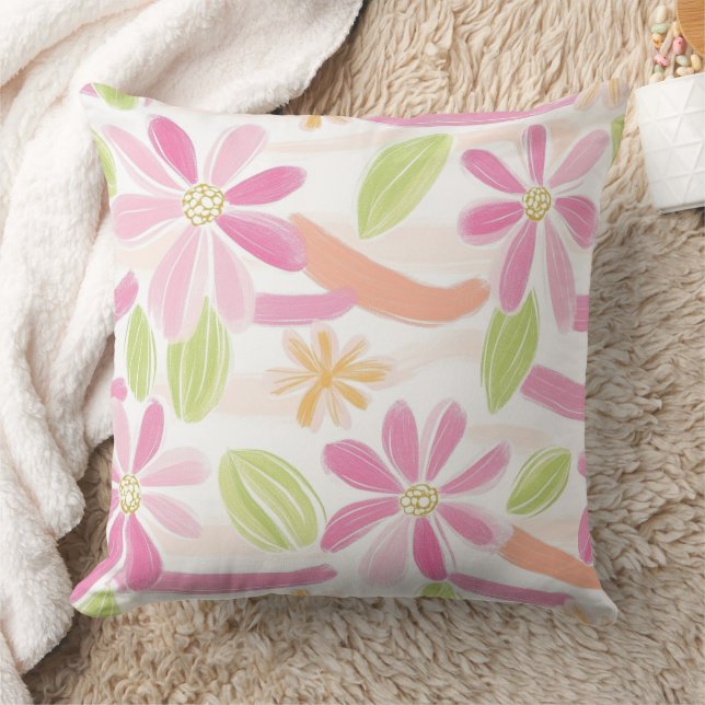 Pastell Retro Blumenmuster (2) Kissen (Decke)