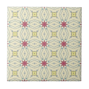 Pastell Retro Geometrisches Muster Fliese