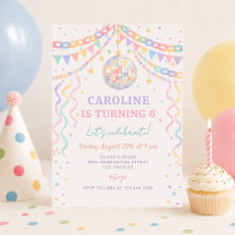 Pastell-Retro-Whimsical-Disco-Girlande Geburtstag