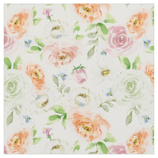 Pastell Romantische Rosen Muster Stoff (Nahaufnahme)