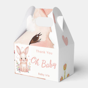 Pastell Rosa Babyparty-Geschenkbox Süße Häschen-Pa Geschenkschachtel