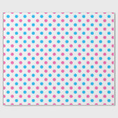 Pastell Rosa Blau Punkte Muster Geschenkpapier (Flach)