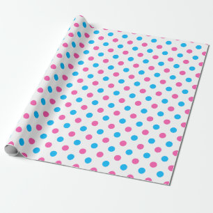Pastell Rosa Blau Punkte Muster Geschenkpapier