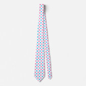 Pastell-Rosa-Blau-Punkte-Muster Krawatte (Vorderseite)
