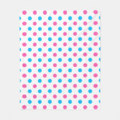 Pastell-Rosa-Blau-Punktmuster Fleecedecke (Vorderseite)
