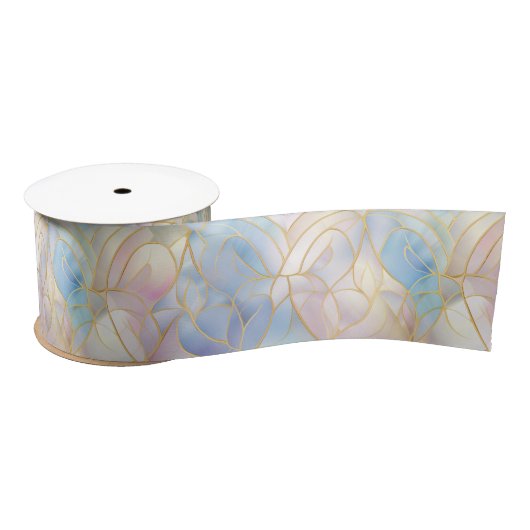 Pastell Rosa Blau Satinband (Spule)
