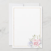 Pastell rosa Blumenstee Party Brautparty Einladung (Rückseite)