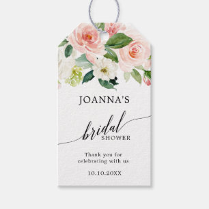 Pastell Rosa Botanisches Brautparty Geschenkanhänger