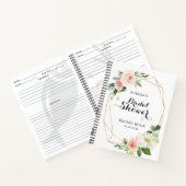 Pastell Rosa Brautparty Rezept Buch (Innenseite)