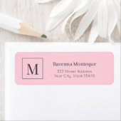 Pastell Rosa Eleganter Personalisierter Monogramm  (Insitu)