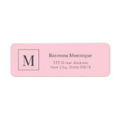 Pastell Rosa Eleganter Personalisierter Monogramm  (Vorne)