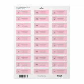 Pastell Rosa Eleganter Personalisierter Monogramm  (Vorne)