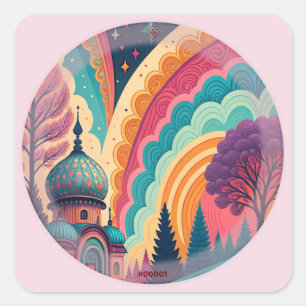 Pastell Rosa Fantasy Aufkleber #00001 – Anpassbar