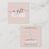 Pastell rosa Geschenkgutschein Schönheitssalon Skr Rabattkarte (Vorne/Hinten)