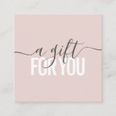 Pastell rosa Geschenkgutschein Schönheitssalon Skr Rabattkarte (Vorderseite)