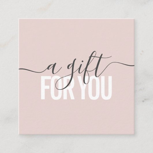 Pastell rosa Geschenkgutschein Schönheitssalon Skr Rabattkarte (Vorderseite)