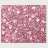 Pastell Rosa Glitter Geschenkpapier (Flach)