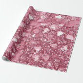 Pastell Rosa Glitter Geschenkpapier (Ungerollt)