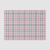 Pastell-Rosa Grau Weiß Karomuster Seidenpapier (Vorderseite)