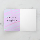 Pastell rosa grün Foto Text Wasserfarbe Retro  Karte (Innenseite)