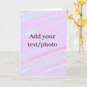 Pastell rosa grün Foto Text Wasserfarbe Retro  Karte (Gelbe Blume)