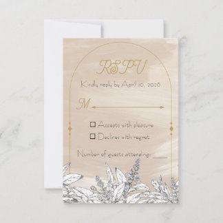 Pastell Rosa Hochzeit RSPV Karte