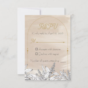 Pastell Rosa Hochzeit RSPV Karte