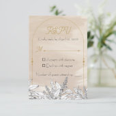 Pastell Rosa Hochzeit RSPV Karte (Stehend Vorderseite)