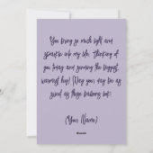 Pastell Rosa Lila Herzballons Valentinstag Feiertagskarte (Rückseite)