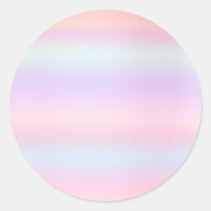 Pastell Rosa Pink Ombre Puder Blaues Einhorn  Runder Aufkleber