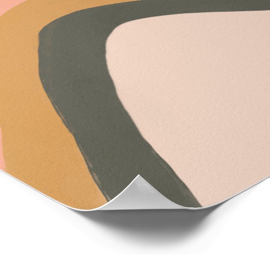 Pastell Rosa Rainbow Wohngestaltung Poster (Ecke)