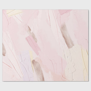 Pastell-Rosa- und Cremefarbe-Malfleck Geschenkpapier