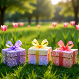 Pastell rosa Vintages Set 3 Geschenkpapier Set