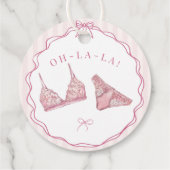 Pastell Rosa Wäsche Dusche Junggesellinnenabschied Geschenkanhänger (Rückseite)