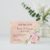 Pastell Rose & Calla Lilies - Save the Date Karte (Stehend Vorderseite)