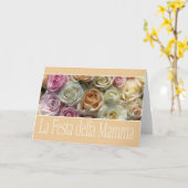 Pastell-Rose der italienischen Mutter Karte (Gelbe Blume)