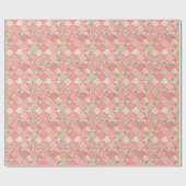 Pastell-Rose Muster für Blumenmuster Geschenkpapier (Flach)