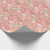 Pastell-Rose Muster für Blumenmuster Geschenkpapier (Ecke)