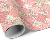 Pastell-Rose Muster für Blumenmuster Geschenkpapier (Rolleneckpunkt)
