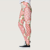 Pastell-Rose Muster für Blumenmuster Leggings (Links)
