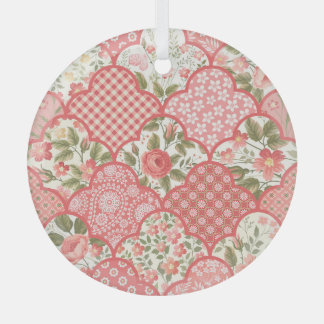 Pastell-Rose Muster für Blumenmuster Ornament Aus Glas