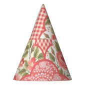 Pastell-Rose Muster für Blumenmuster Partyhütchen (Links)