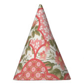 Pastell-Rose Muster für Blumenmuster Partyhütchen (Rechts)