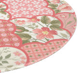 Pastell-Rose Muster für Blumenmuster Schneidebrett (Ecke)