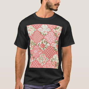 Pastell-Rose Muster für Blumenmuster T-Shirt