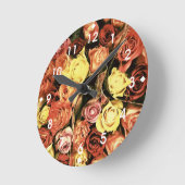 Pastell-Rose Runde Wanduhr (Winkel)