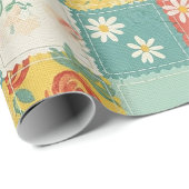 Pastell-Rosenmuster im Frühlingsstil Geschenkpapier (Rolleneckpunkt)